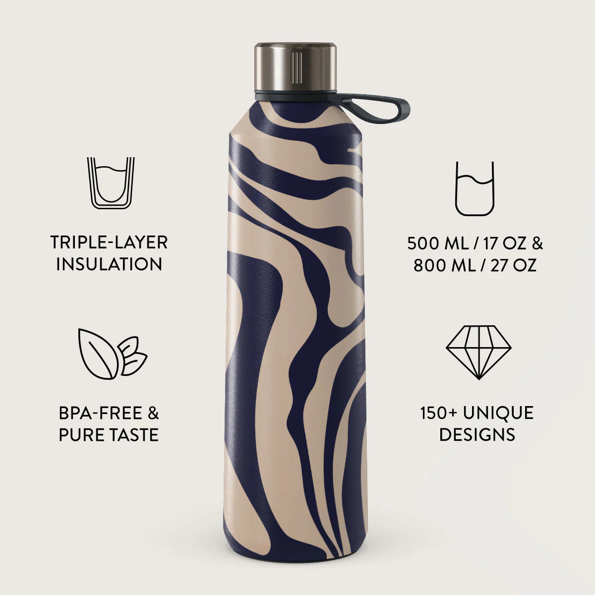 Burga Μπουκάλι Θερμός από Ανοξείδωτο Ατσάλι - 800ml - Vigilant