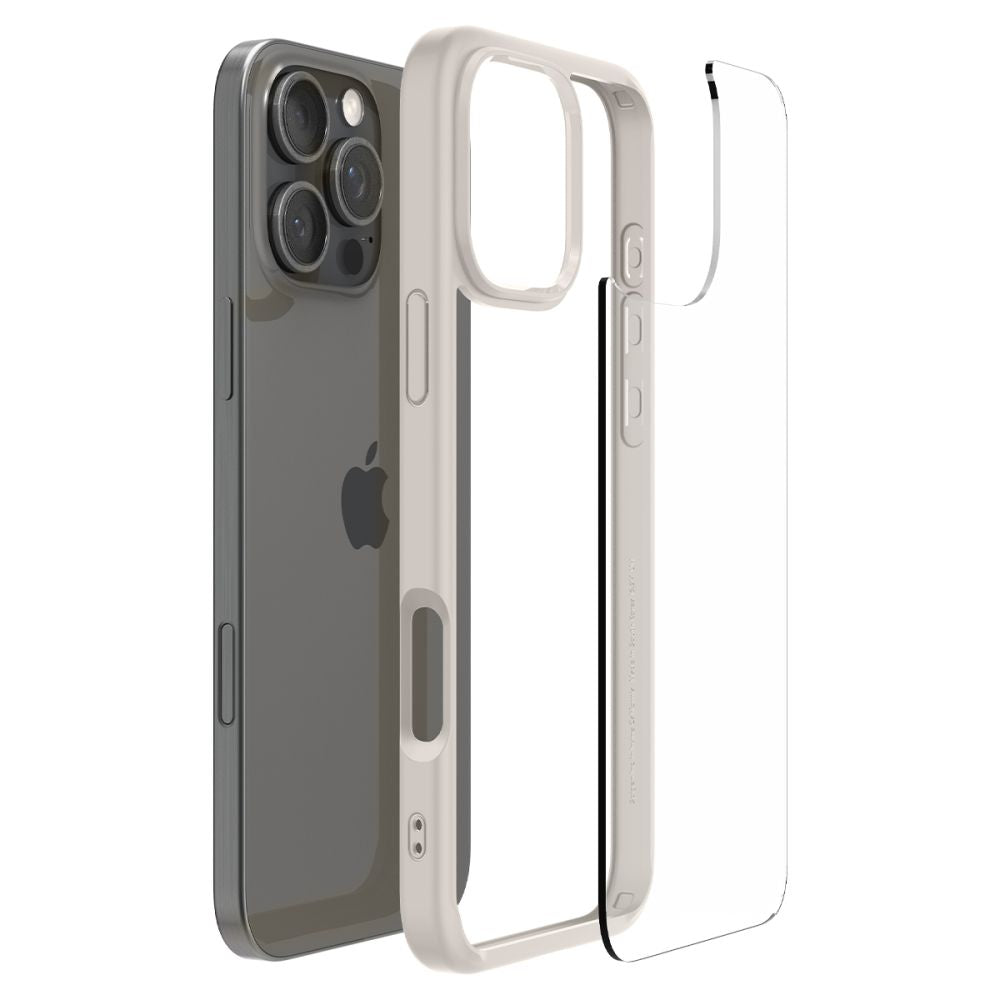 Spigen iPhone 16 Pro Max Ultra Hybrid Σκληρή Θήκη με Πλαίσιο Σιλικόνης - Natural Titanium
