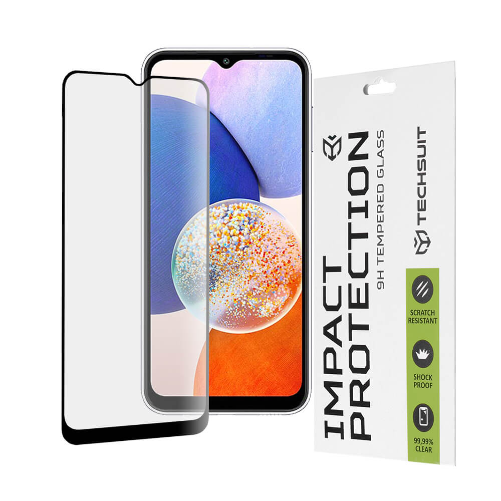 Techsuit Samsung Galaxy A14 5G 9H 111D 0.33mm Full Screen Full Glue Tempered Glass Αντιχαρακτικό Γυαλί Οθόνης - Black
