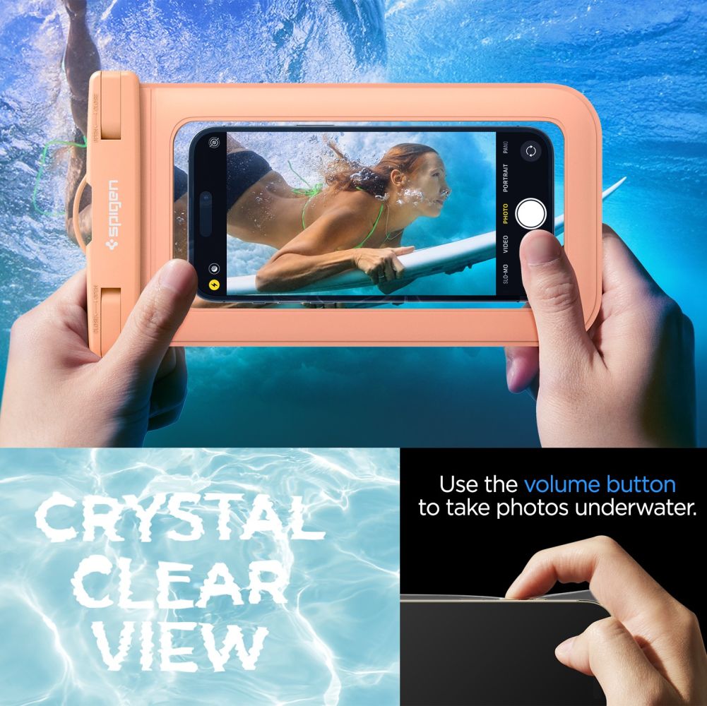 Spigen A601 Universal Αδιάβροχη Θήκη για Smartphones - Apricot