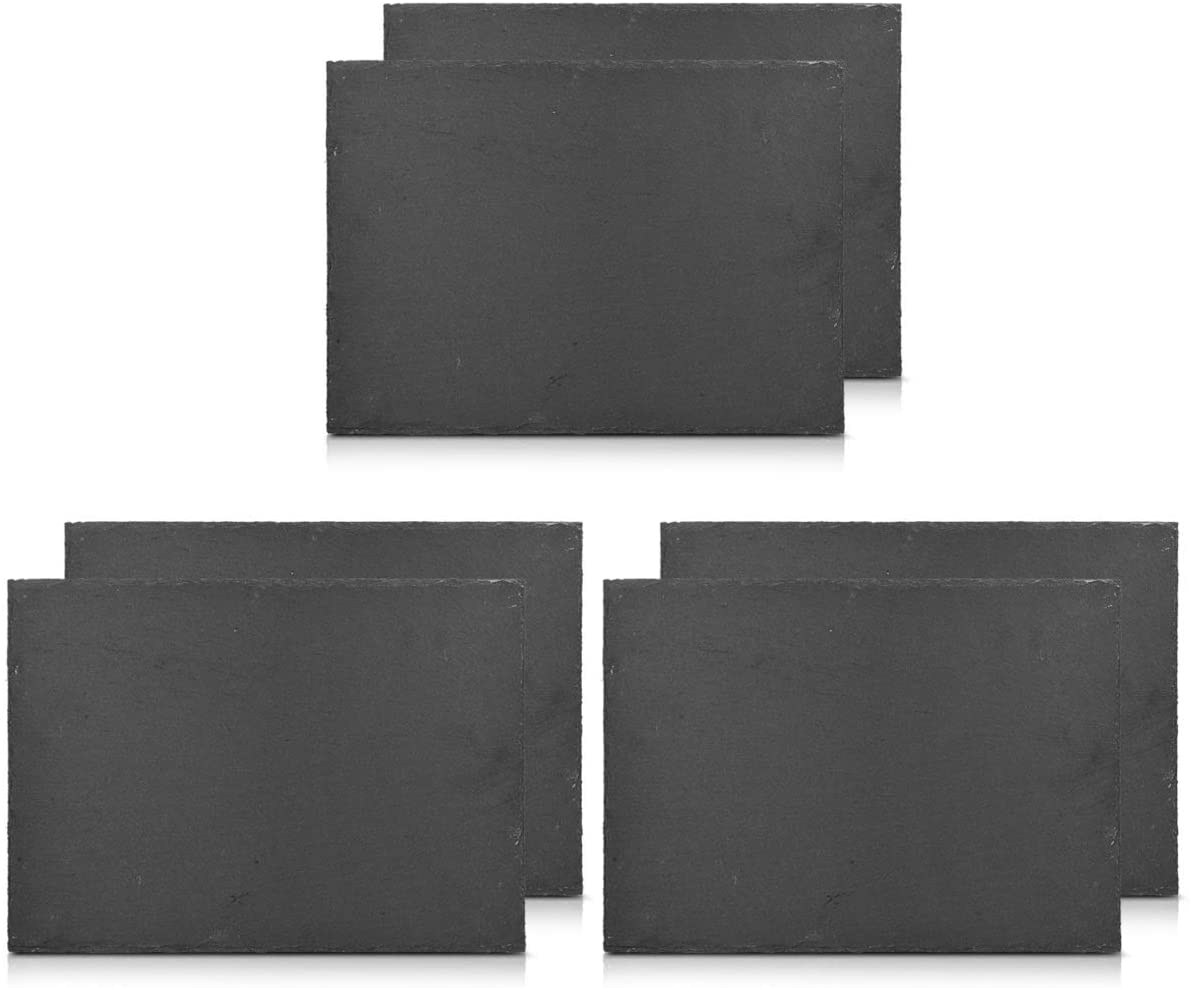 Navaris Σετ με 6 Ορθογώνιους Δίσκους Σερβιρίσματος από Σχιστόλιθο - Large - Anthracite - 47683.06.01