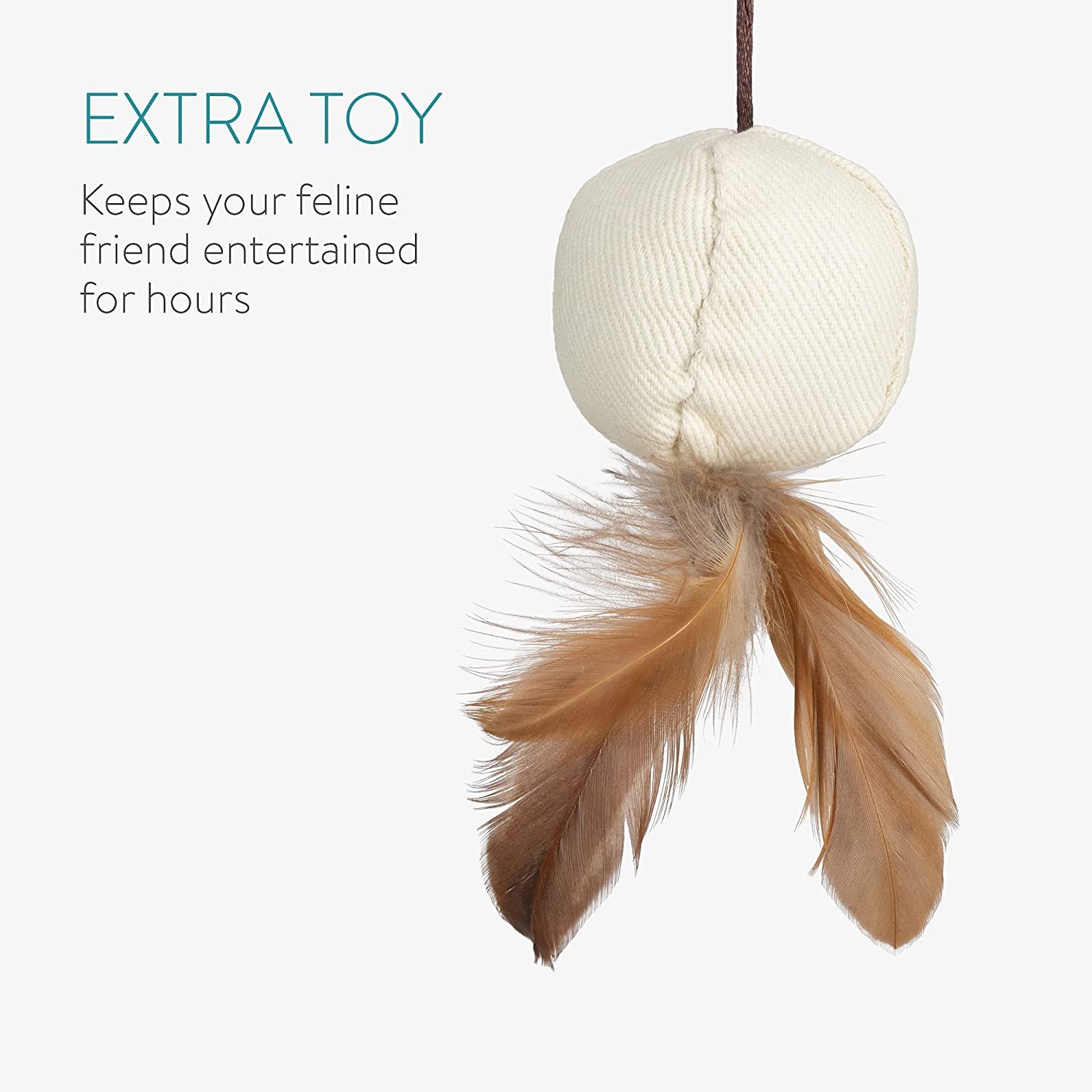 Navaris Ονυχοδρόμιο για Γάτες με Παιχνίδι - 61,5 x 30 x 30 cm - Brown - 55125.01