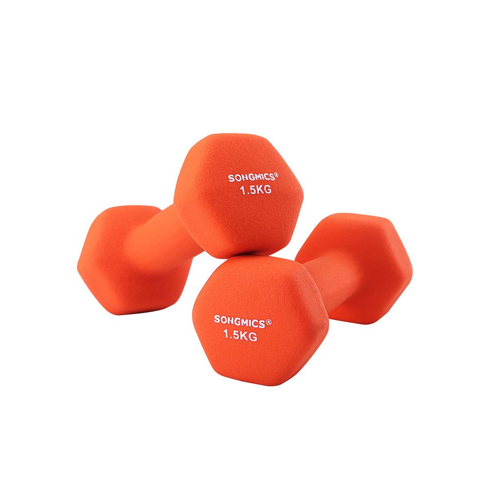 Songmics Σετ με 2 Βαράκια - 1,5 kg - Orange - SYL63OG