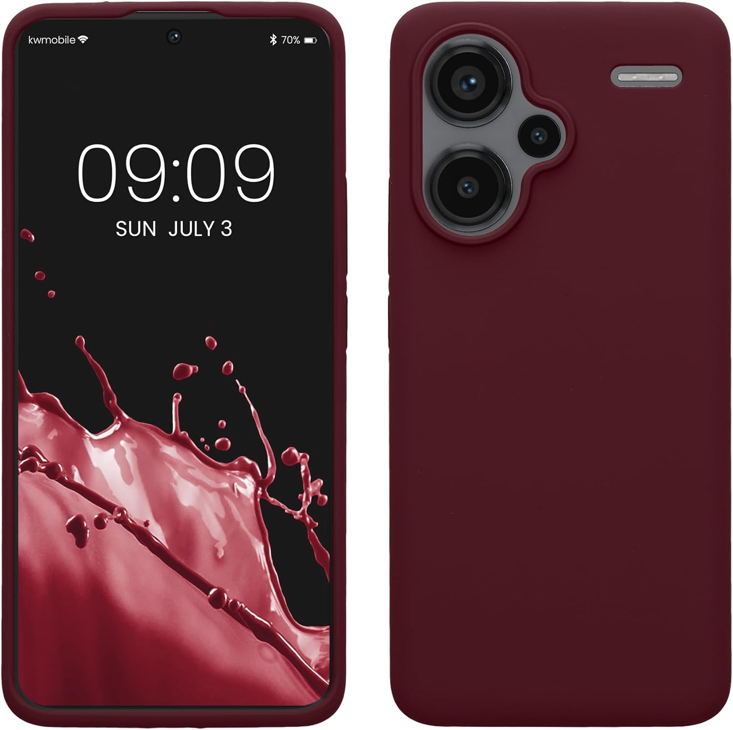 KW Xiaomi Redmi Note 13 Pro+ 5G Θήκη Σιλικόνης Rubberized TPU - Bordeaux Purple