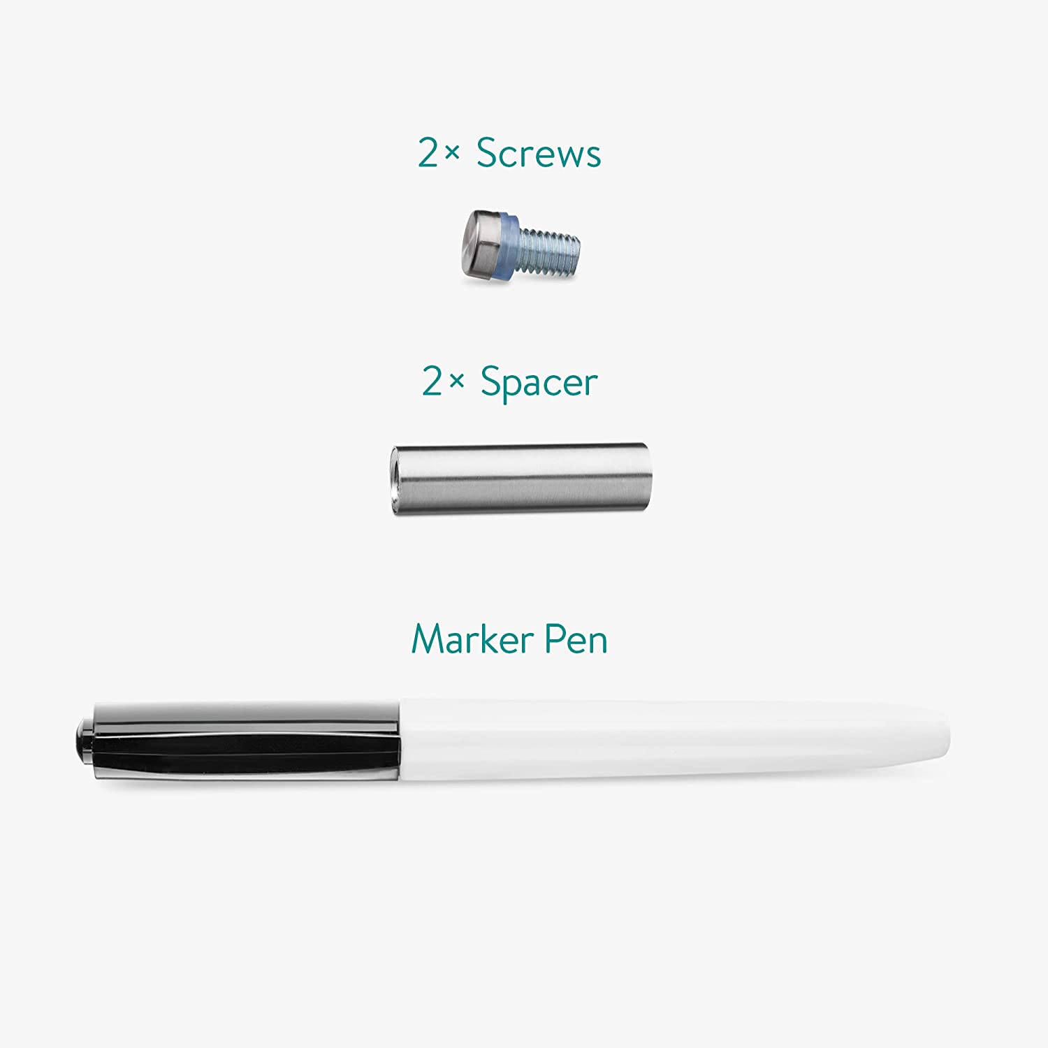 Navaris Επιτραπέζιος Εβδομαδιαίος Γυάλινος Πίνακας Χρονοδιαγράμματος - Design Squares - White - 54819.03