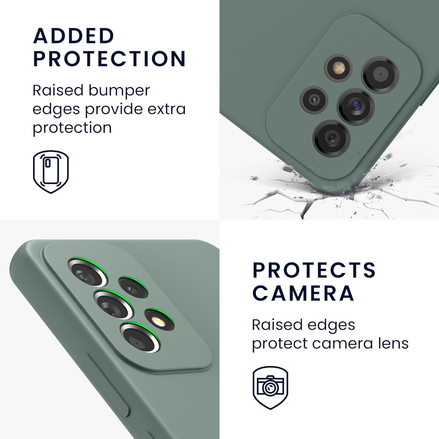 KW Samsung Galaxy A53 5G Θήκη Σιλικόνης Rubberized TPU - Rainwashed Green