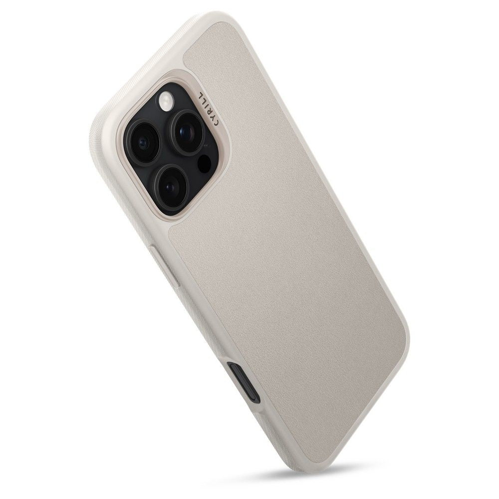 Spigen Cyrill iPhone 16 Pro Max Kajuk Mag Θήκη με Επένδυση Συνθετικού Δέρματος και MagSafe - Cream