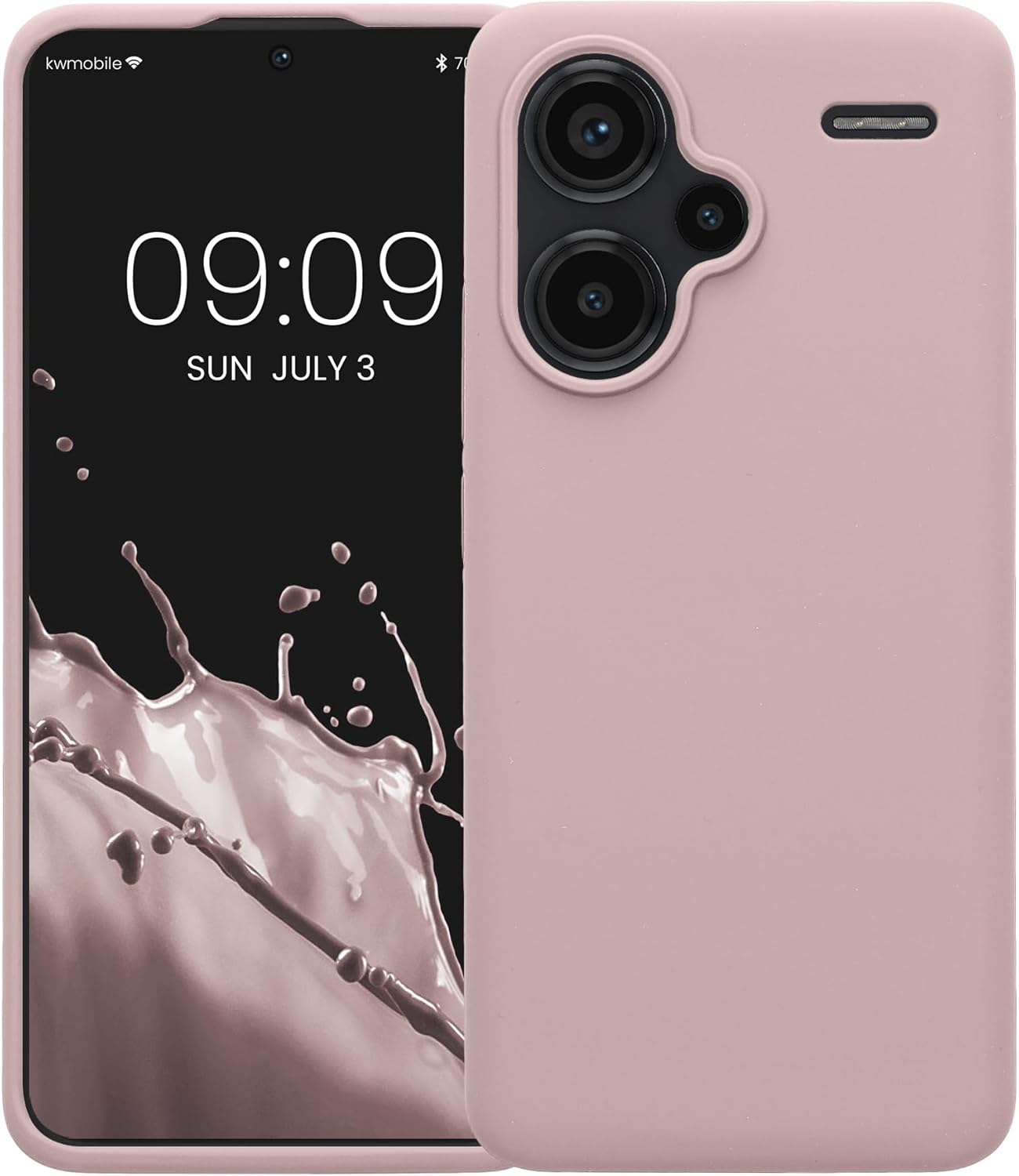 KW Xiaomi Redmi Note 13 Pro+ 5G Θήκη Σιλικόνης Rubberized TPU - Nude Lilac