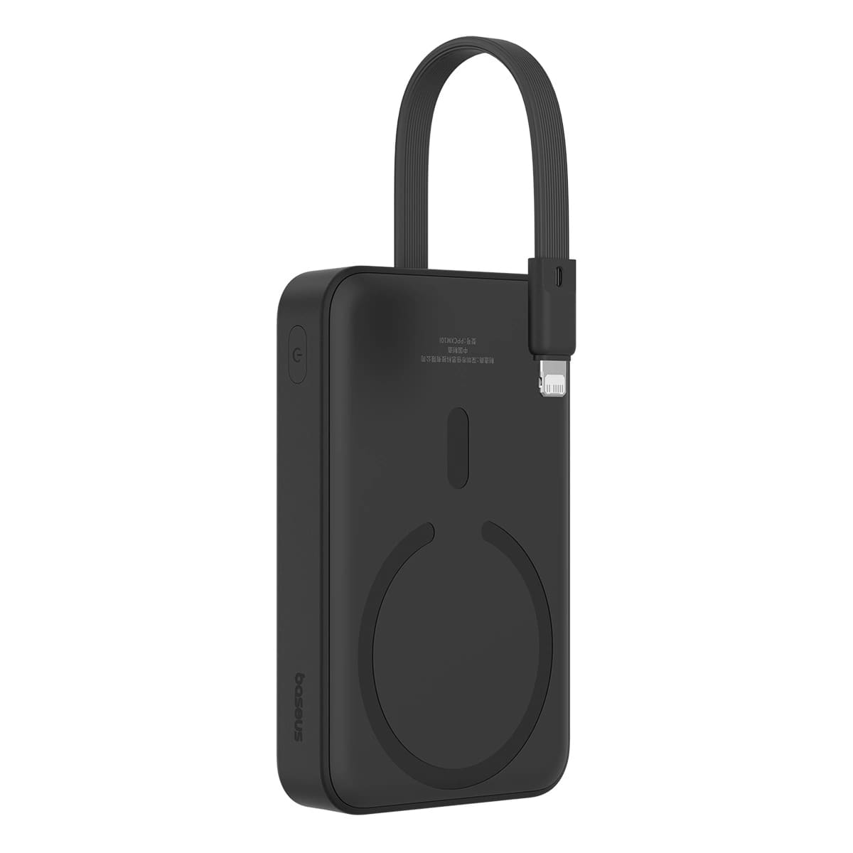 Baseus Magnetic Mini Ασύρματο MagSafe PowerBank 10000mAh 20W με Καλώδιο Type-C και Ενσωματωμένο Καλώδιο Lightning - Black