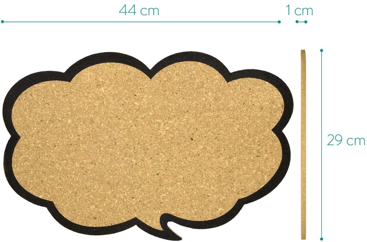 Navaris Cork Notice Board - Πίνακας Ανακοινώσεων με Πινέζες - Design Speech Bubble - Brown - 45363.02