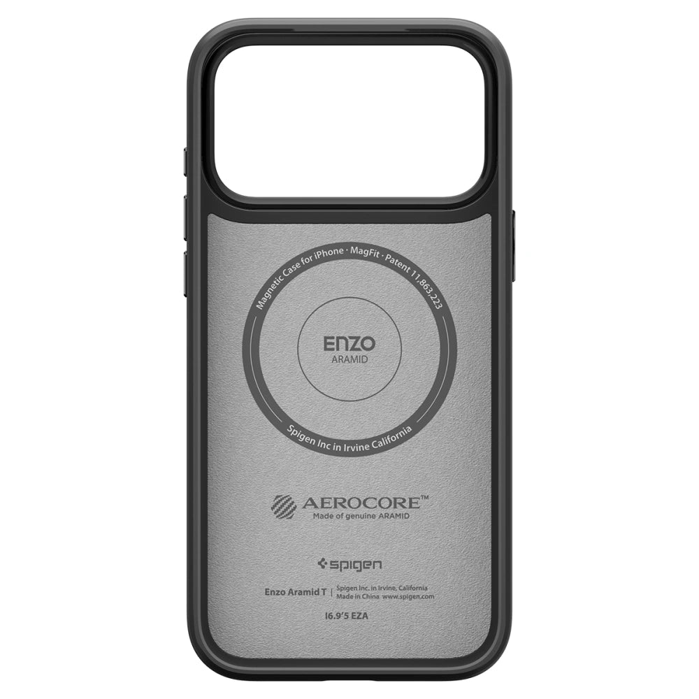 Spigen iPhone 17 Pro Max - Enzo Aramid T Mag - Σκληρή Θήκη Aramid Fiber με MagSafe - Black