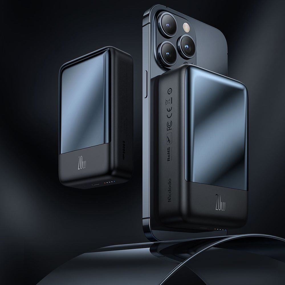 Mcdodo Ασύρματο MagSafe PowerBank 20000mAh με Θύρα Type-C 20W - Ambilight Series MC-5021 - Black