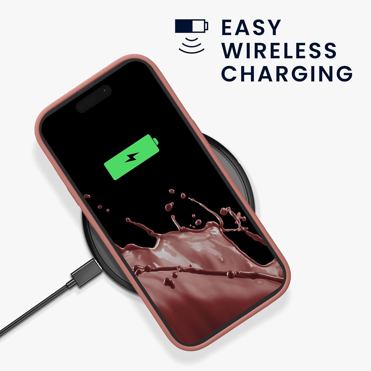 KW iPhone 15 Pro Max Θήκη Σιλικόνης Rubberized TPU - Winter Rose