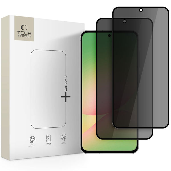 Tech-Protect Samsung Galaxy A36 5G / Samsung Galaxy A56 5G Glass Spy+ 2.5D 9H Full Screen Αντιχαρακτικό Γυαλί Οθόνης - Privacy - 2 Τεμάχια - Black