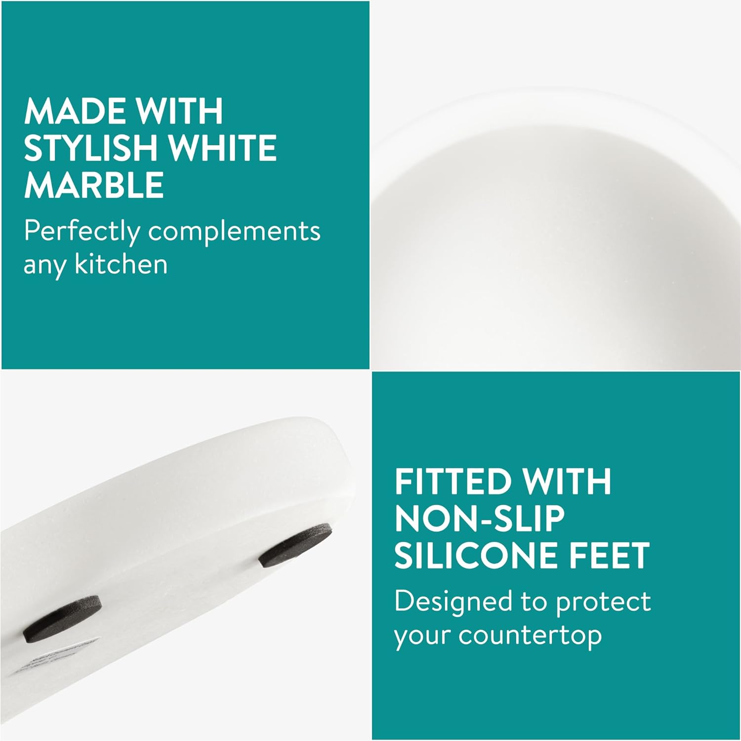 Navaris Σετ με 2 Μαρμάρινες Βάσεις Κουτάλας - Snow White - 61947.01