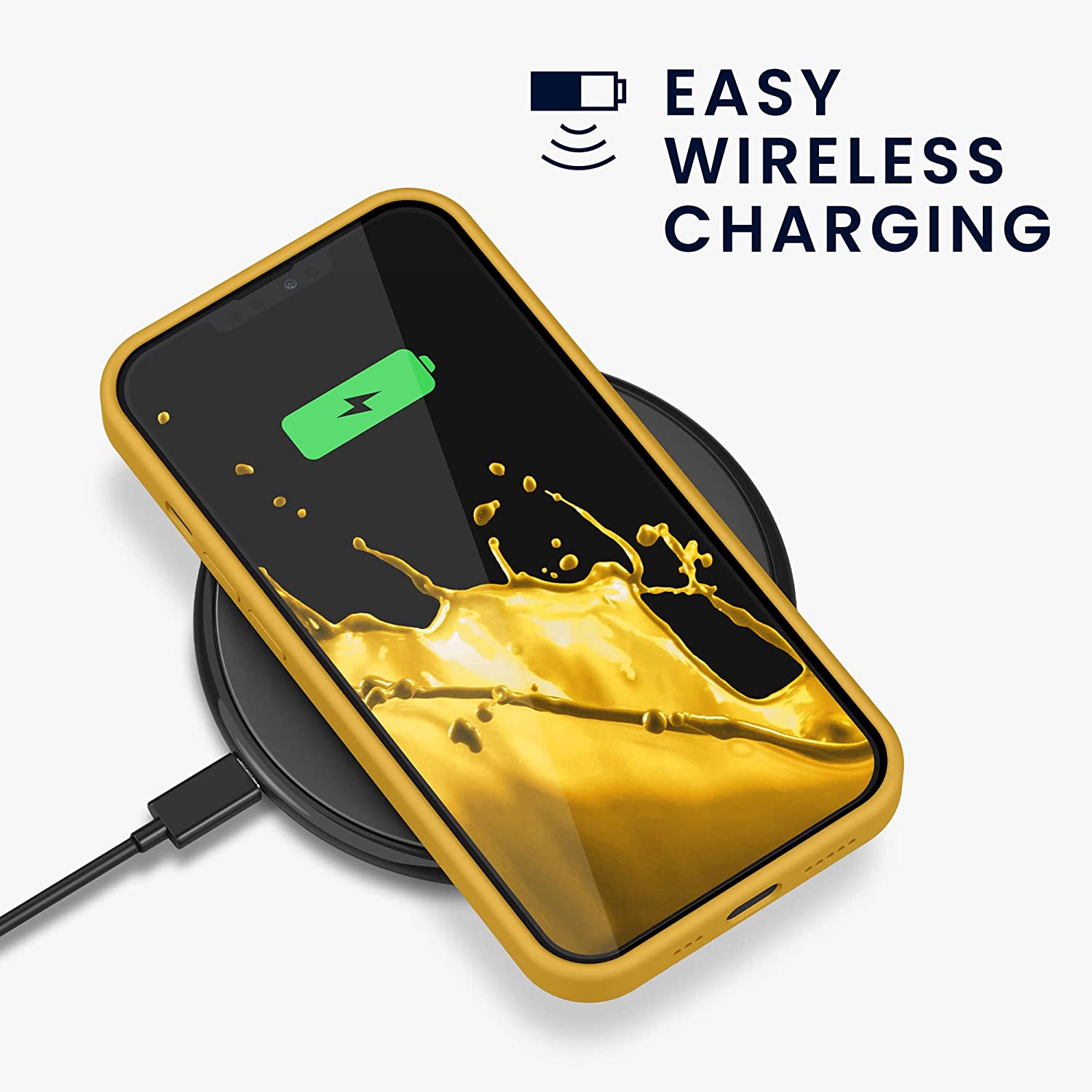 KW iPhone 13 Θήκη Σιλικόνης Rubberized TPU - Mango - 55878.191