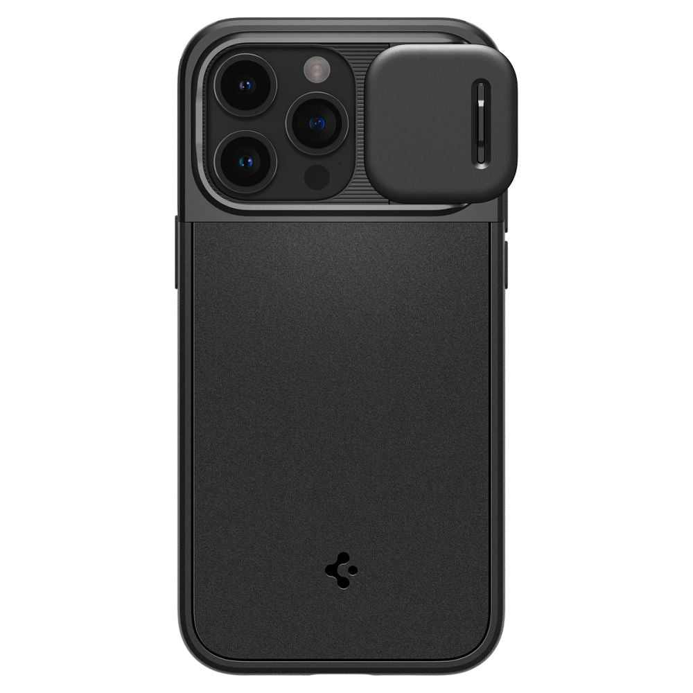 Spigen iPhone 15 Pro Optik Armor Mag Θήκη Σιλικόνης με Κάλυμμα για την Κάμερα και MagSafe - Black