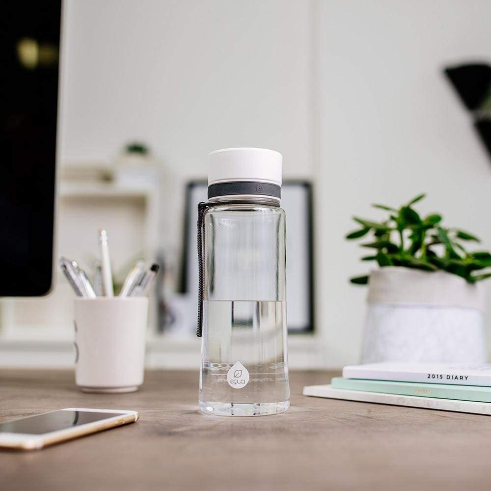 Equa Plain Πλαστικό Μπουκάλι Νερού BPA Free - 600ml - White / Διάφανο