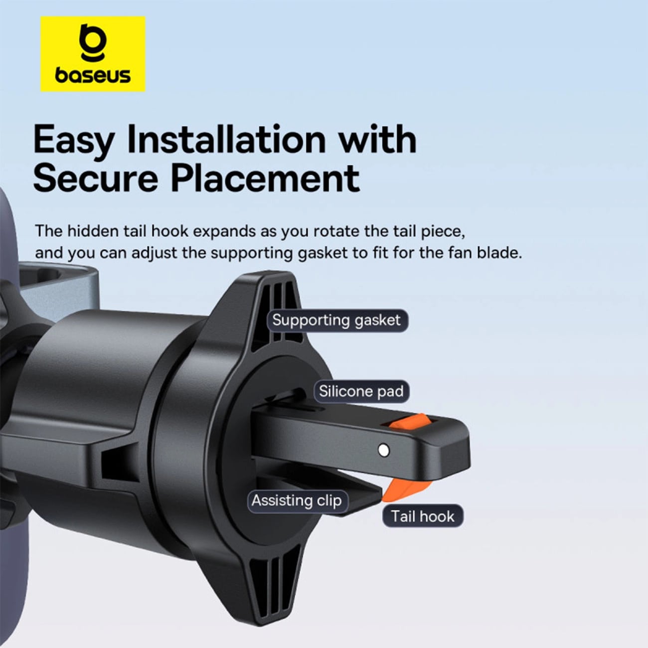 Baseus Metal Age 3 Gravity Car Air Vent Mobile Holder - Universal Βάση Αυτοκινήτου Αεραγωγού - Grey - BS-CM028