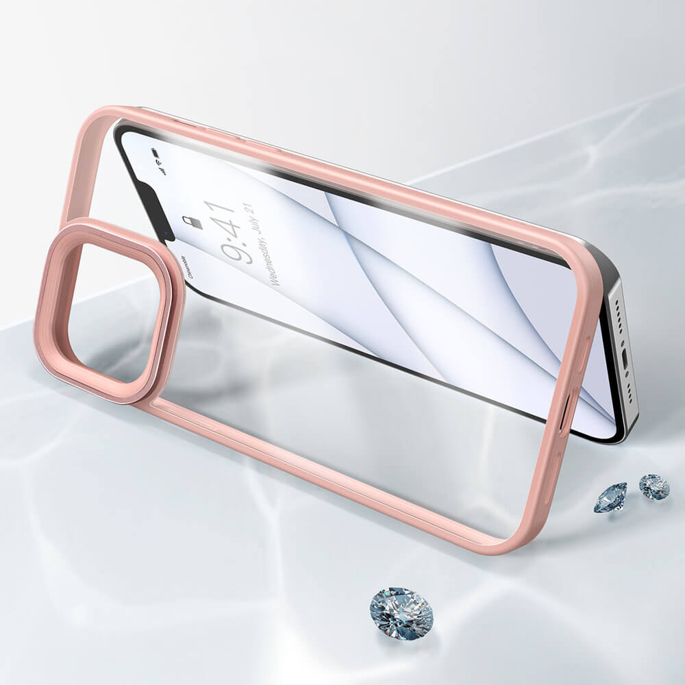 Baseus Crystal Hard Σκληρή Θήκη για iPhone 13 Pro - Pink - ARJT001004