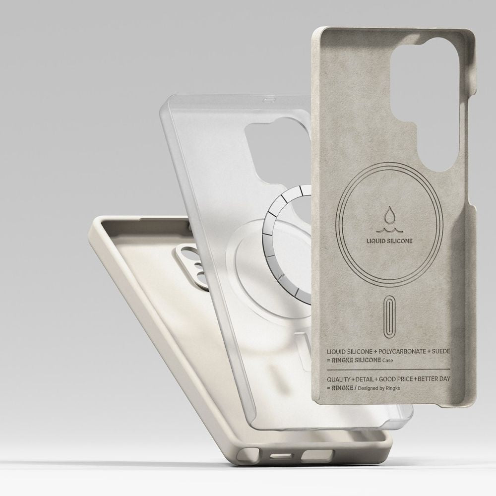 Ringke Samsung Galaxy S25 Ultra Silicone Magnetic MagSafe Case Θήκη Σιλικόνης με MagSafe - Stone