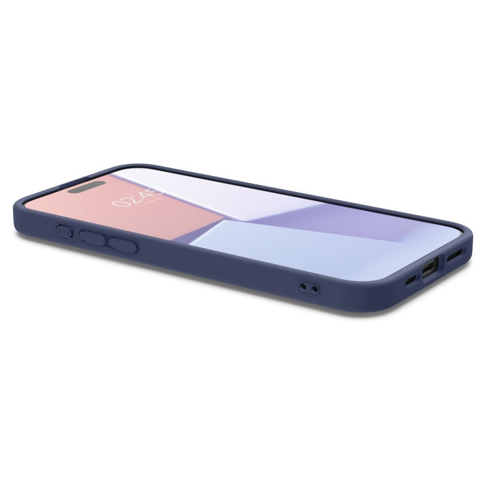 Spigen Cyrill iPhone 15 Pro Max Kajuk Mag Θήκη με Επένδυση Συνθετικού Δέρματος και MagSafe - Navy Blue
