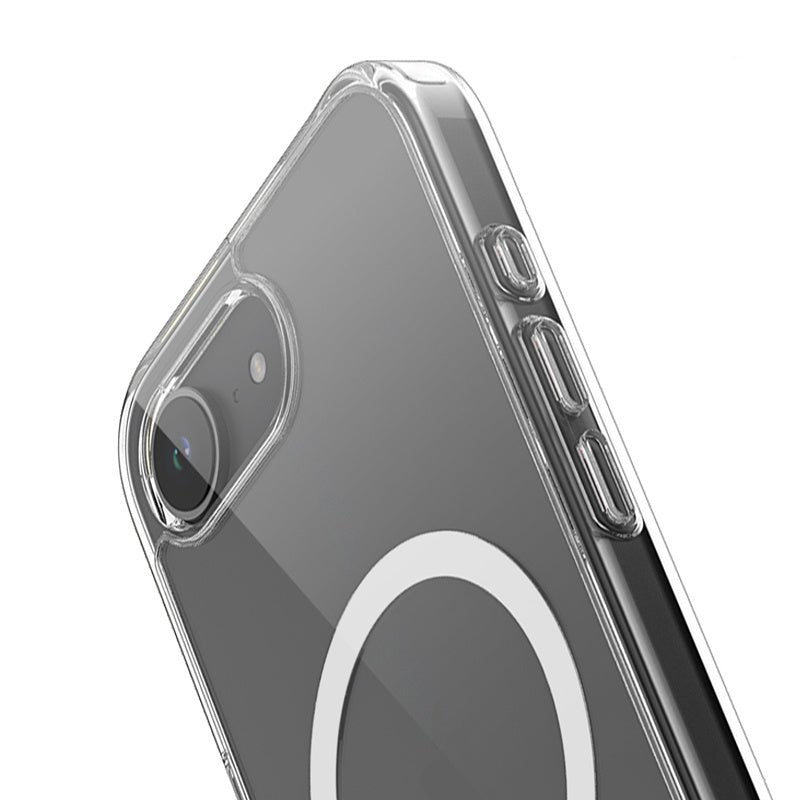 Crong iPhone 16e Clear Mag Cover - Σκληρή Θήκη με Πλαίσιο Σιλικόνης και MagSafe - Clear