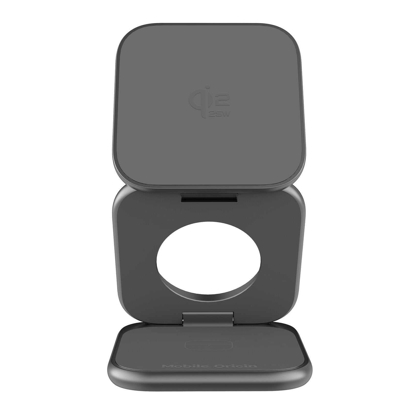 Mobile Origin - 3in1 Αναδιπλούμενος Ασύρματος MagSafe Qi2 Φορτιστής 25W - PW36 - Space Grey