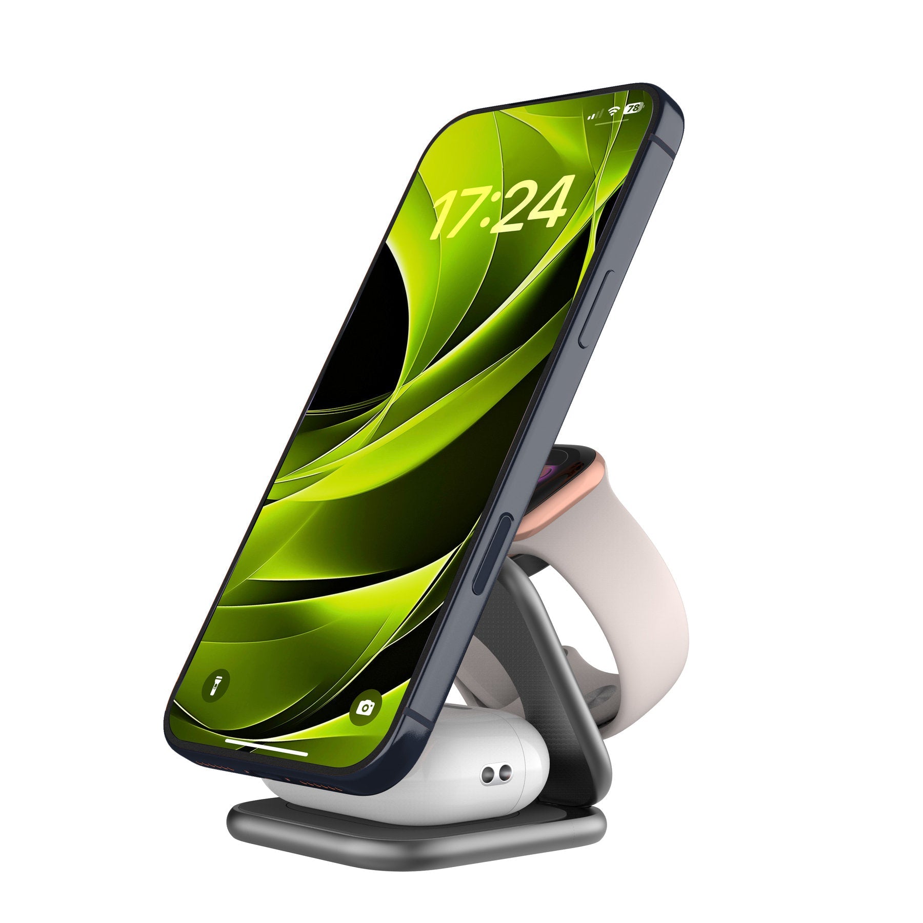 Mobile Origin - 3in1 Αναδιπλούμενος Ασύρματος MagSafe Qi2 Φορτιστής 25W - PW36 - Space Grey