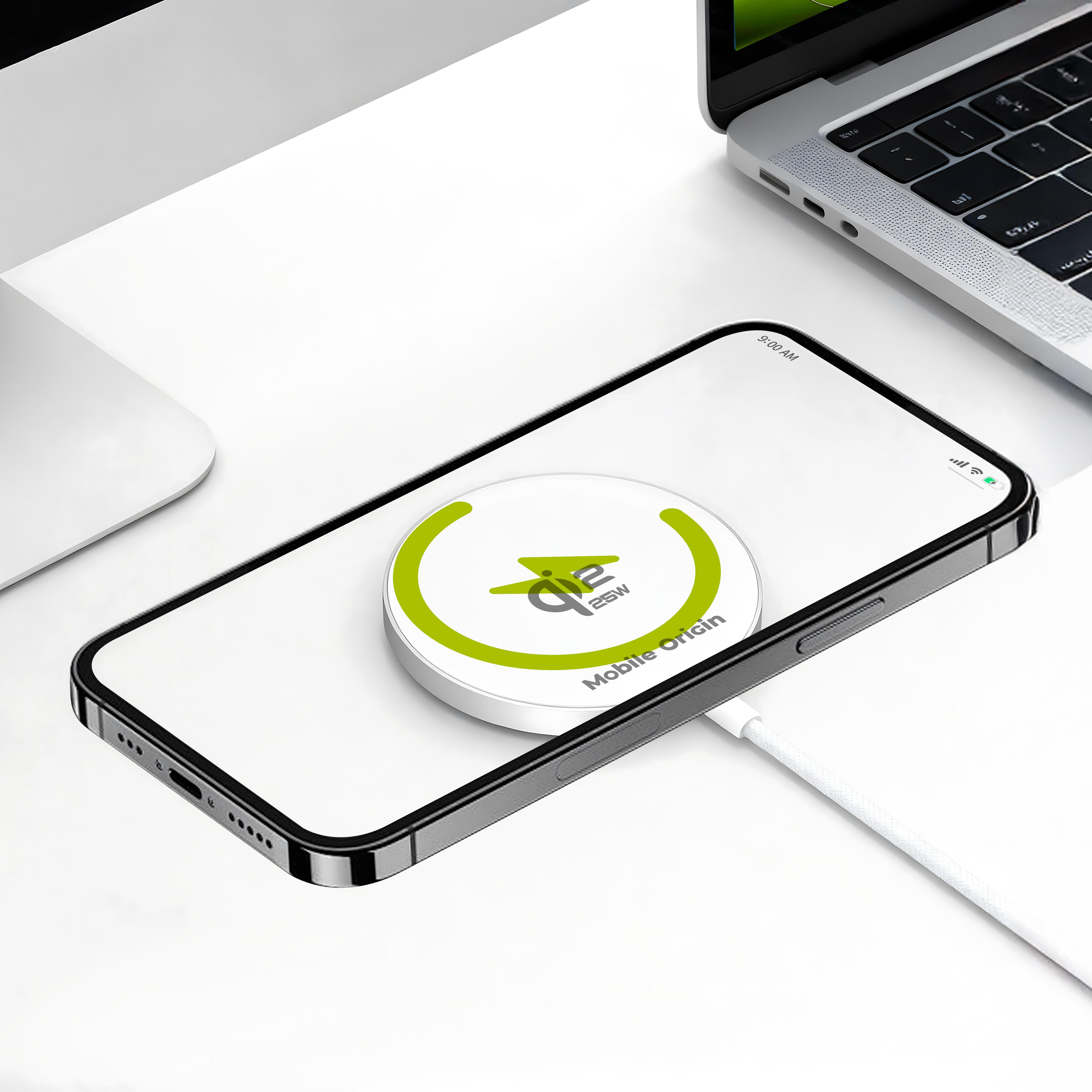 Mobile Origin Ασύρματος Φορτιστής MagSafe Qi2 25W - PW29 - White