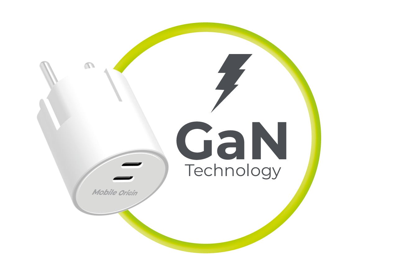 Mobile Origin Φορτιστής Γρήγορης Φόρτισης 30W GaN με 2 Θύρες Type - C - PW33 - White