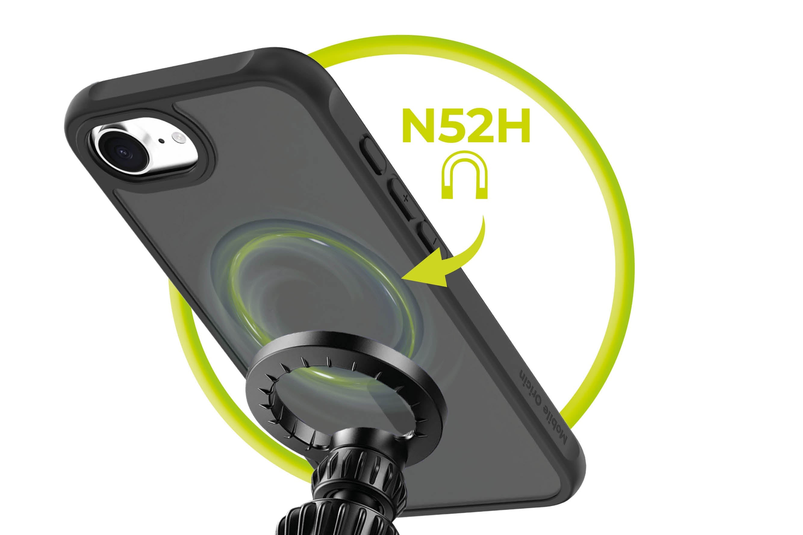 Mobile Origin iPhone 16e / iPhone 17e - Σκληρή Θήκη με Πλαίσιο Σιλικόνης - Hybrid MagSafe - Matte Black
