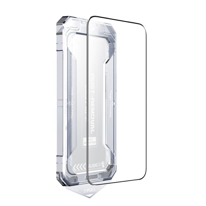 Mobile Origin iPhone 17 Pro - 9H Full Screen Αντιχαρακτικό Γυαλί Οθόνης με Πλαίσιο Τοποθέτησης - Screen Guard - Black
