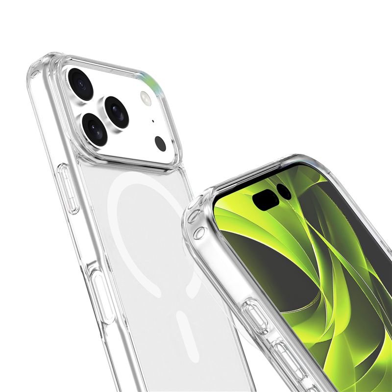 Mobile Origin iPhone 17 Pro Max - Σκληρή Θήκη με Πλαίσιο Σιλικόνης - Hybrid MagSafe - Διάφανη / White