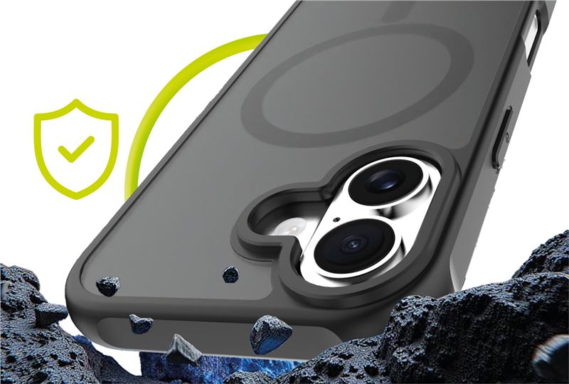 Mobile Origin iPhone 17 - Σκληρή Θήκη με Πλαίσιο Σιλικόνης - Hybrid MagSafe - Matte Black
