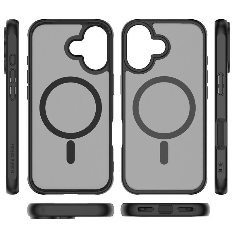 Mobile Origin iPhone 17 - Σκληρή Θήκη με Πλαίσιο Σιλικόνης - Hybrid MagSafe - Matte Black