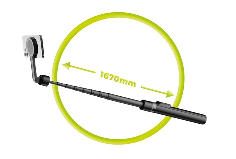 Mobile Origin - Ασύρματο MagSafe Selfie Stick με Τρίποδο και Bluetooth Τηλεχειριστήριο - S2 - Black