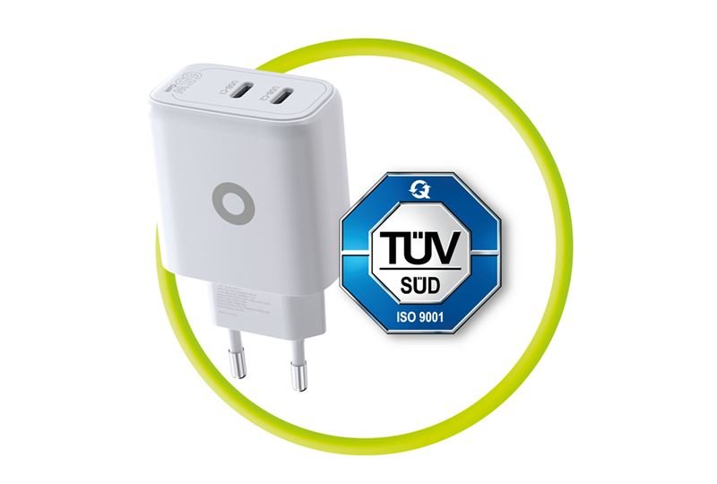Mobile Origin - Οικιακός Φορτιστής Γρήγορης Φόρτισης GaN 65W με 2 Θύρες Type - C - MO19 - White