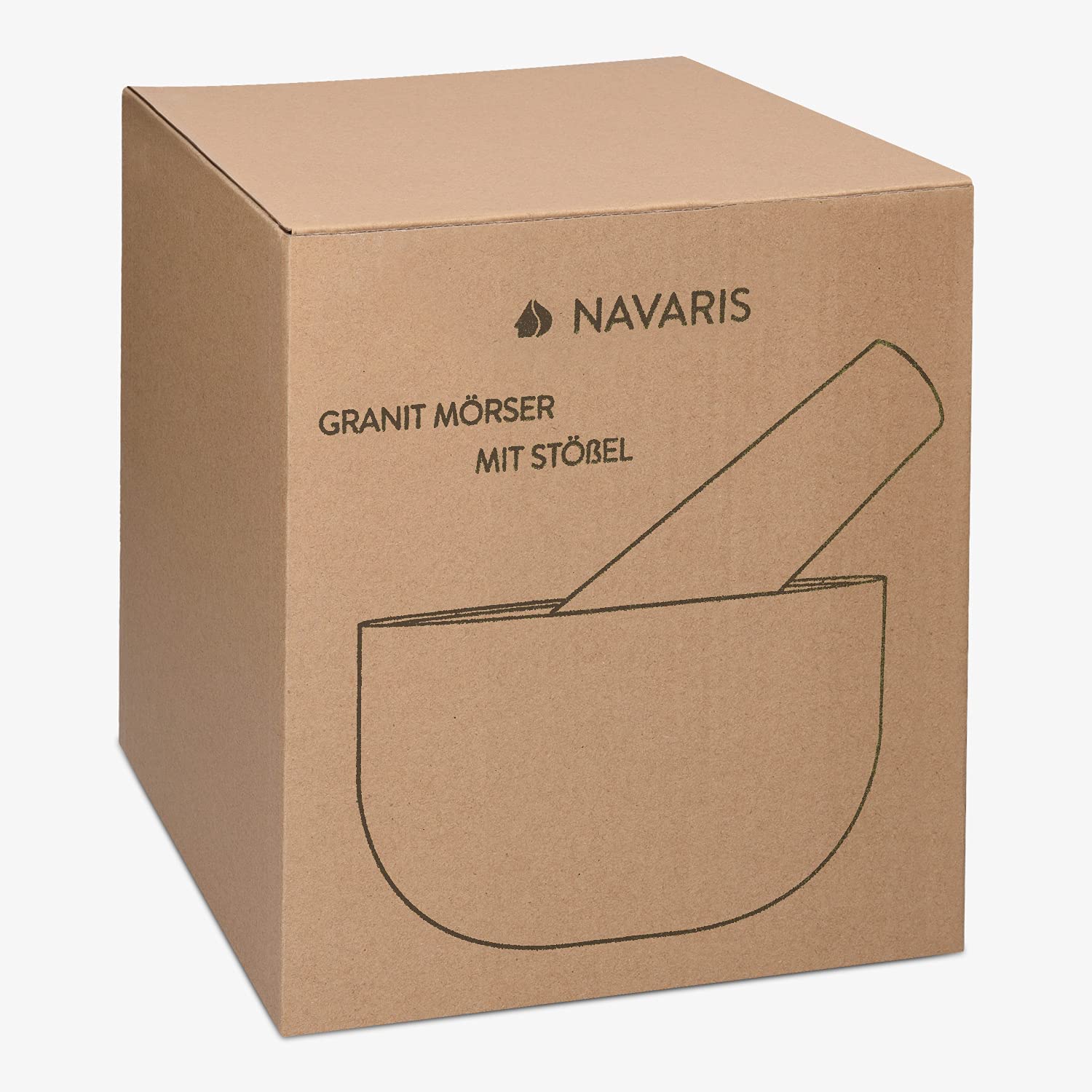 Navaris Mortar and Pestle Set Σετ με Γουδί και Γουδοχέρι από Φυσικό Γρανίτη - Black - 47789.02