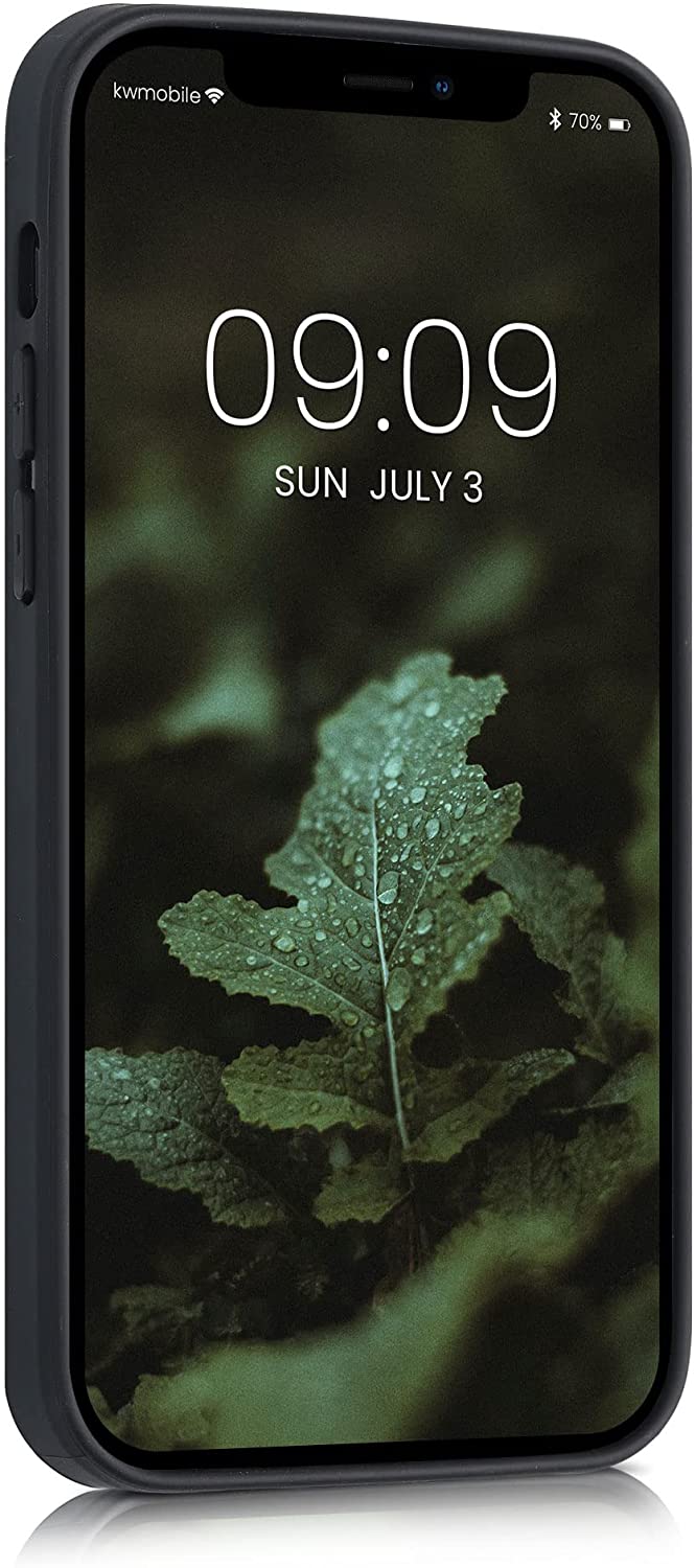 KW iPhone 12 / iPhone 12 Pro Θήκη από Φυσικό Ξύλο Design Vintage Anchor - Dark Brown - 52734.08