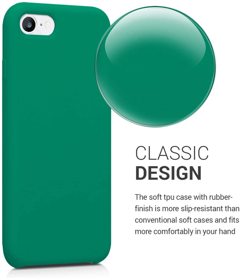 KW iPhone SE 2022 / SE 2020 / 7 / 8 Θήκη Σιλικόνης Rubber TPU - Emerald Green - 40225.142
