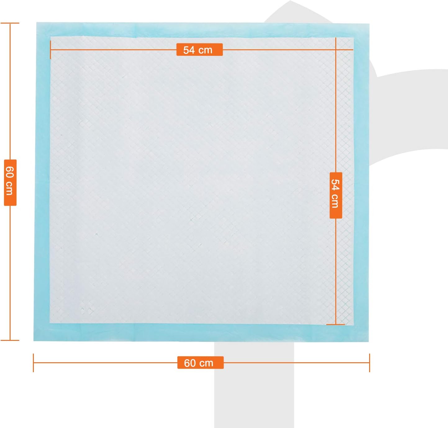 Feandrea Επιδαπέδιες Πάνες Εκπαίδευσης για Κουτάβια - 100 Τεμάχια - White / Blue - PTD60B