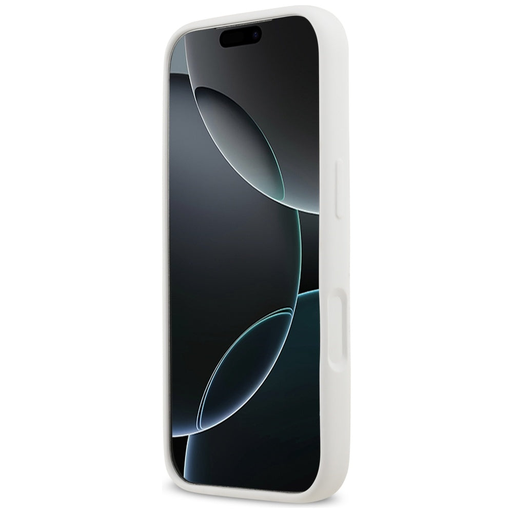 Karl Lagerfeld iPhone 17 Pro - Silicone Karl Sketch and Logo MagSafe - Σκληρή Θήκη με Πλαίσιο Σιλικόνης - White - KLHMP17LSKIGROH