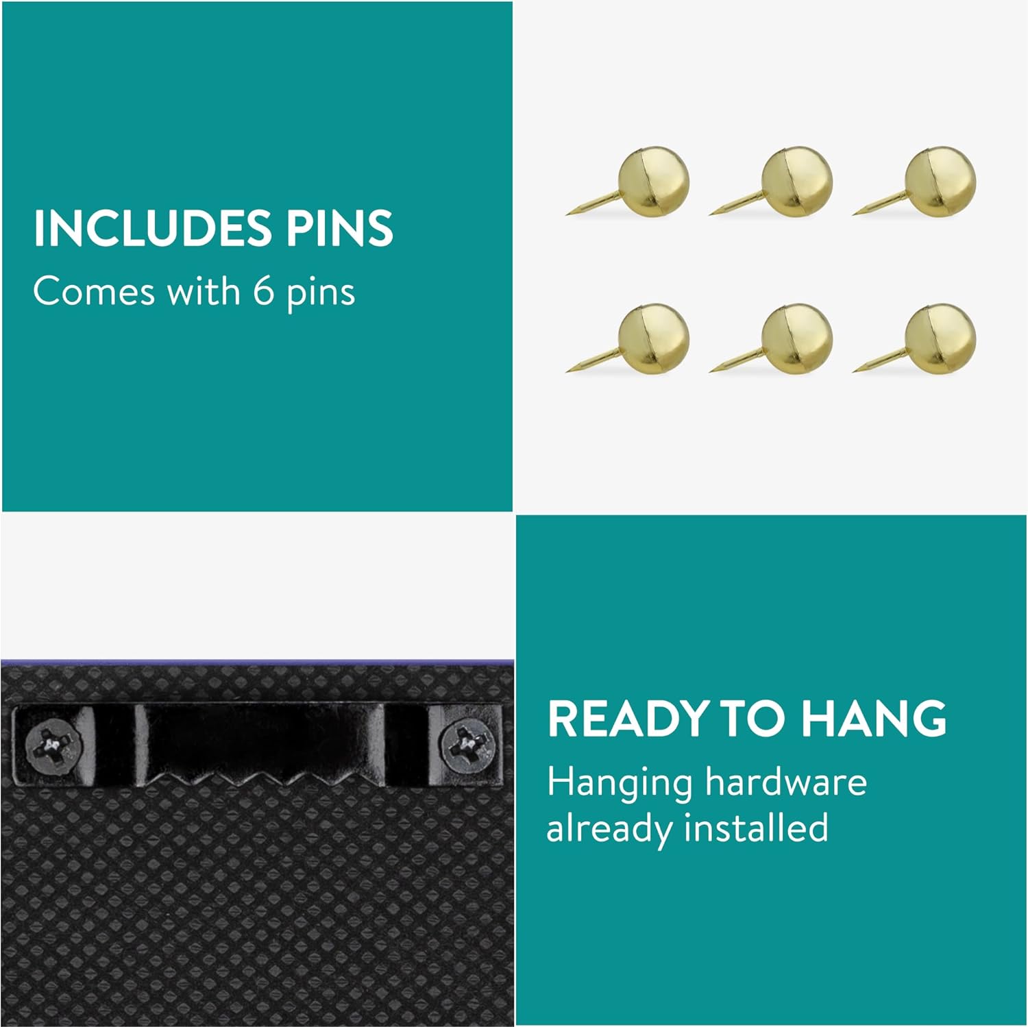 Navaris Πίνακας Ανακοινώσεων από Βελούδο - 44 x 30 cm - Dark Blue - 52630.1.17