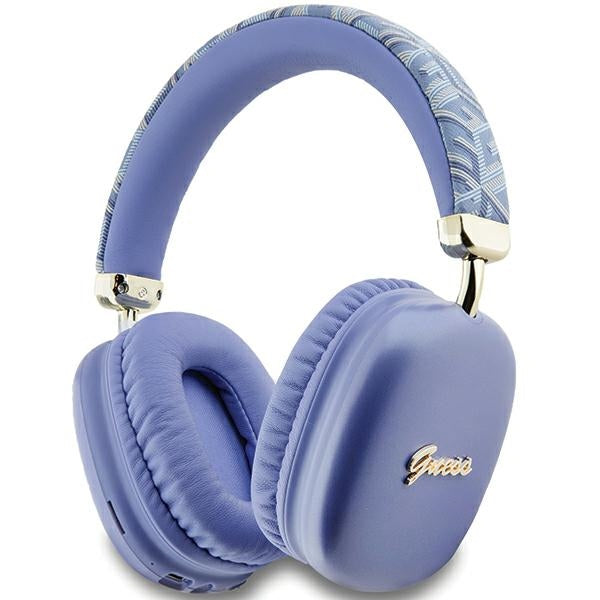Guess Over-Ear Gcube Metallic Script Logo - Ασύρματα Bluetooth Ακουστικά - Purple