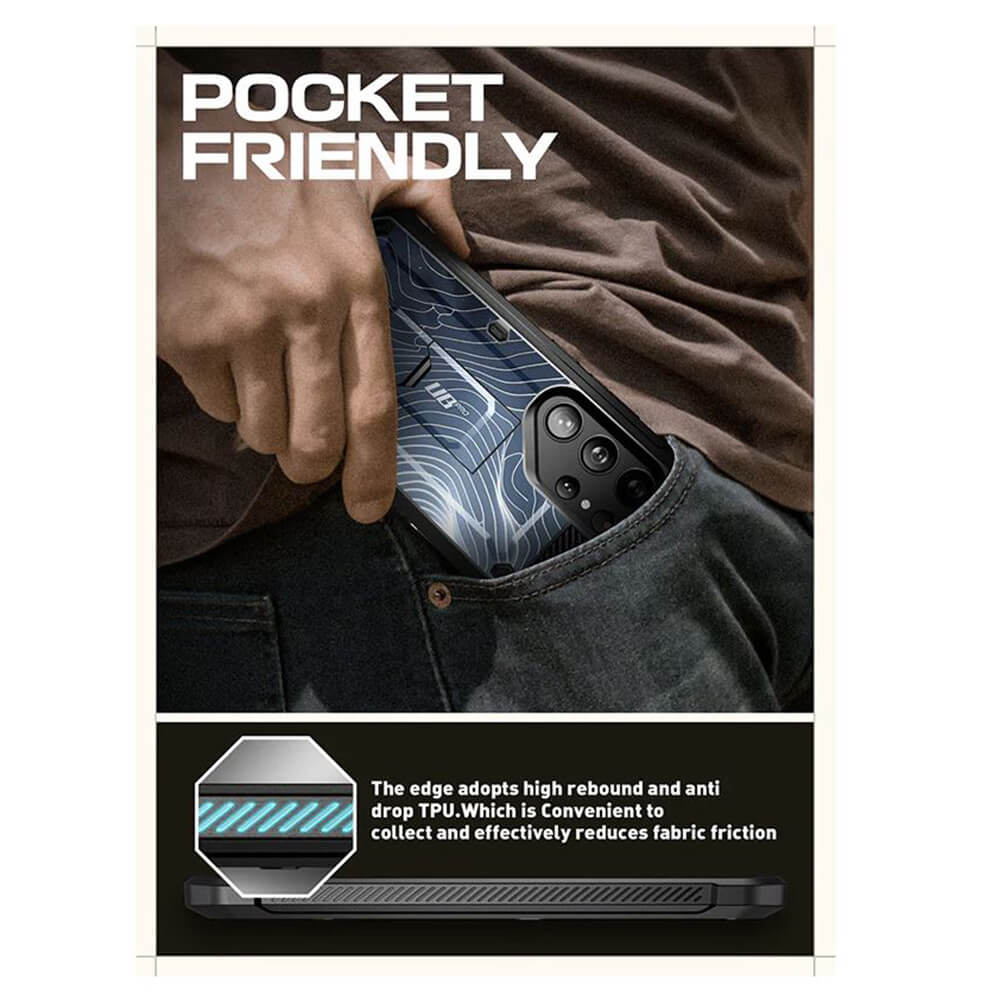 Supcase Samsung Galaxy S24 Ultra Unicorn Beetle Pro 2 Σκληρή Θήκη με Προστασία Οθόνης και Stand - Ruddy