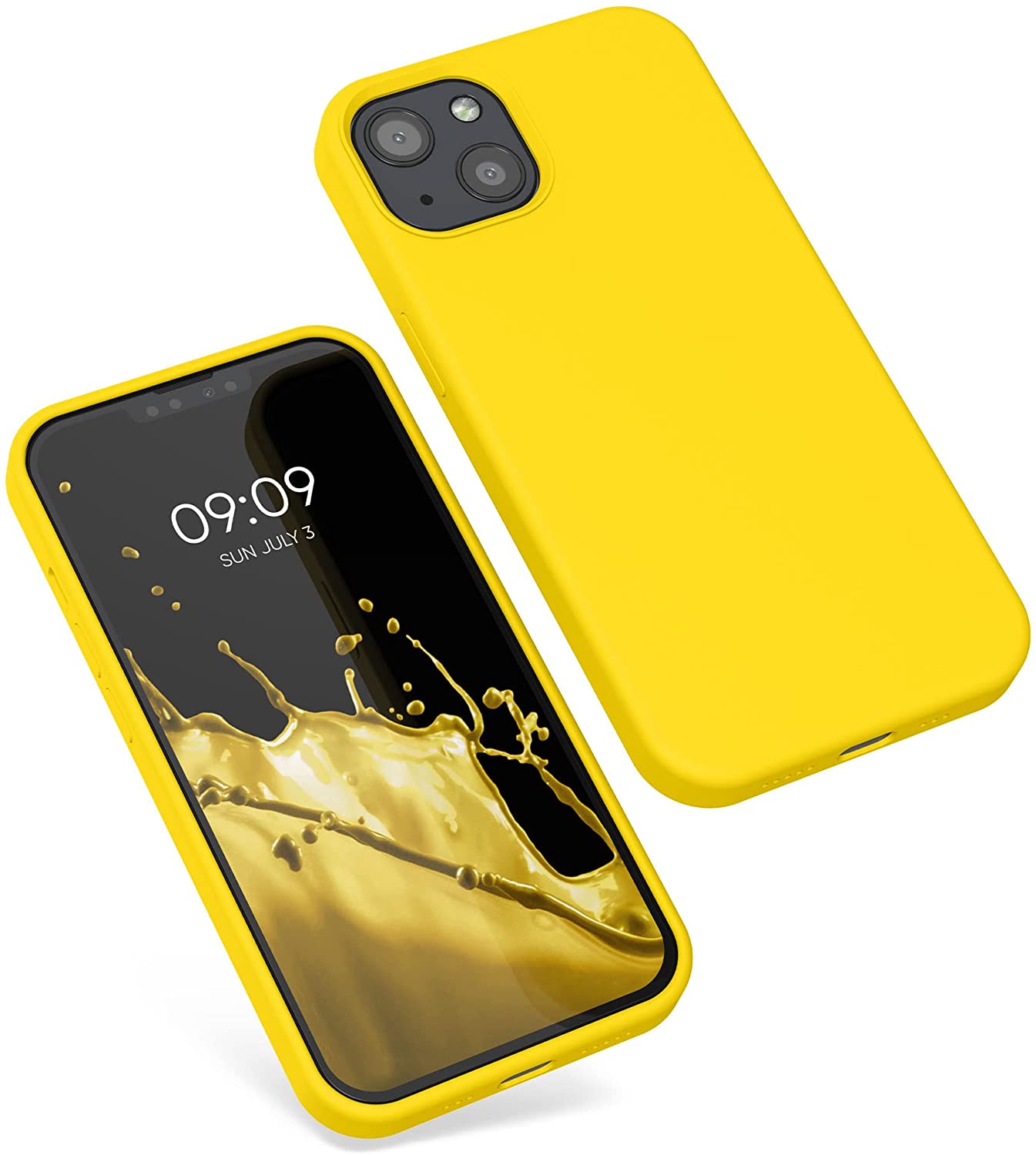 KW iPhone 13 Θήκη Σιλικόνης Rubberized TPU - Vibrant Yellow - 55878.165