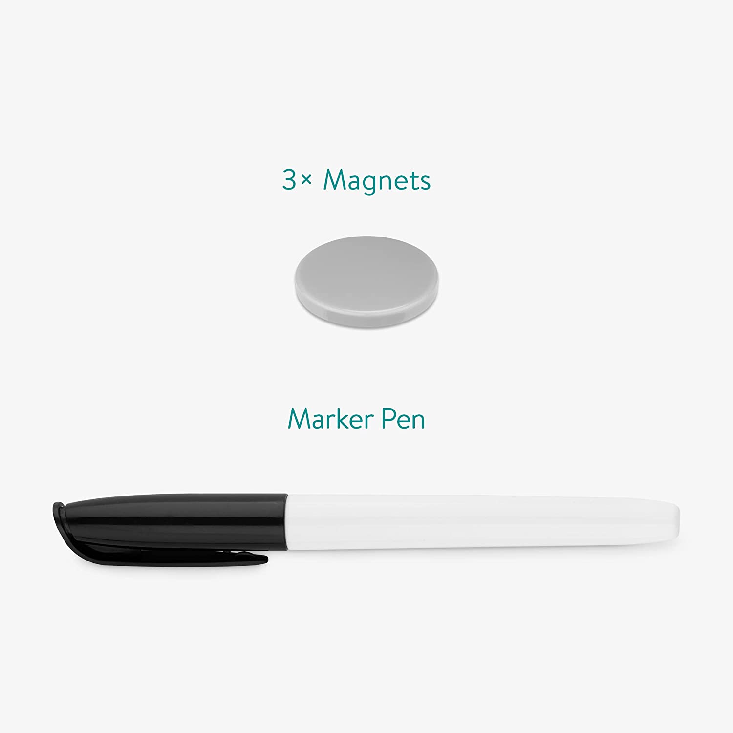 Navaris Εβδομαδιαίος Μαγνητικός Πίνακας Χρονοδιαγράμματος - 60 x 45 - White / Black - 56504.01