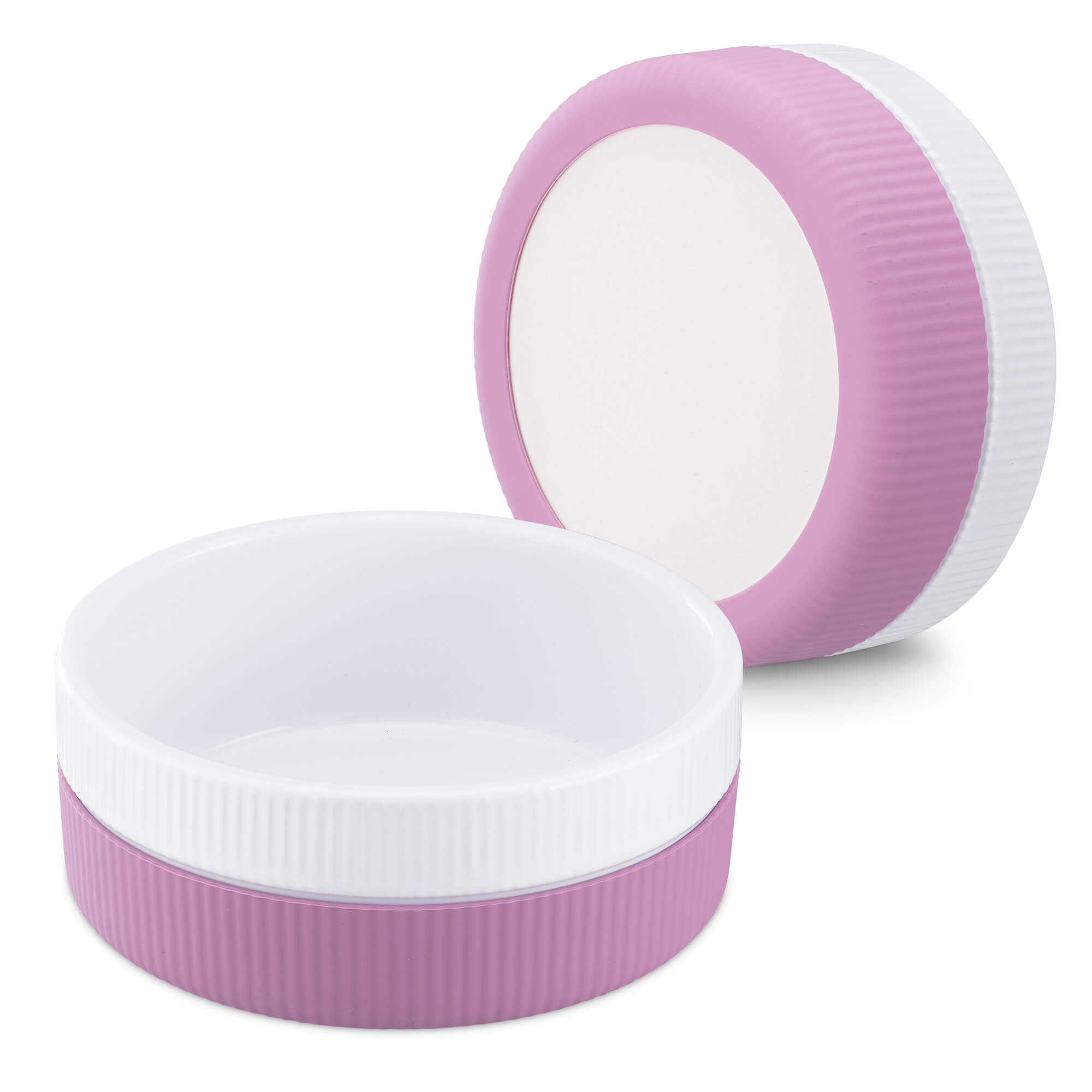 Navaris Σετ με 2 Κεραμικά Μπολ για Κατοικίδια 700ml - Pink - 53411.07