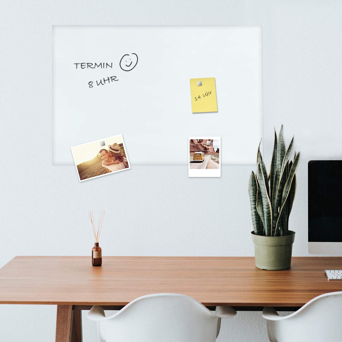 Navaris Μαγνητικός Γυάλινος Πίνακας - 60x40cm - White - 43985.02